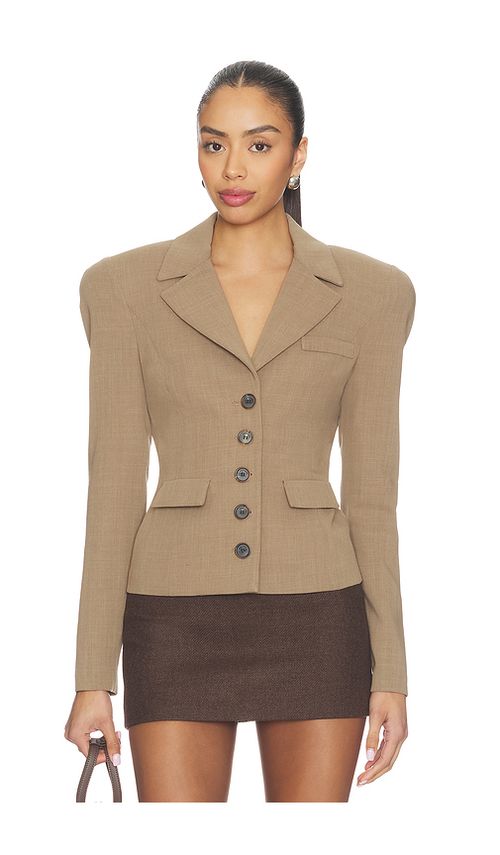 Magda Butrym Tailored Blazer in Beige - Beige. 40 also