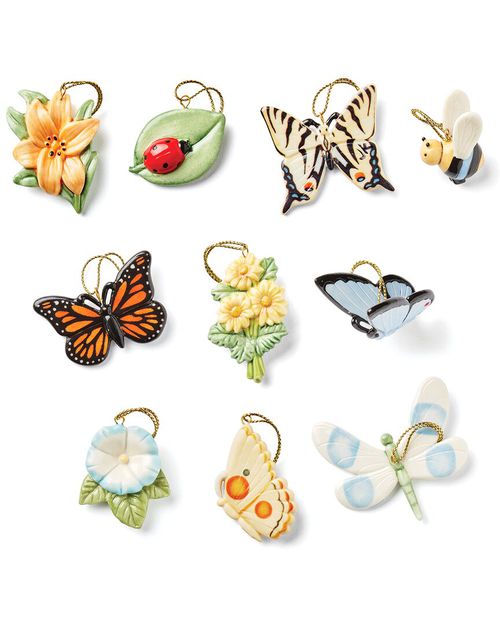 Butterfly Meadow 10Pc Ornament Set