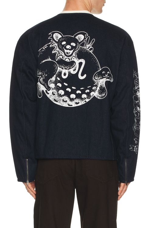 Malbon Golf x Grateful Dead Moto Jacket in Denim - Blue. M also in L, S, XL/1X
