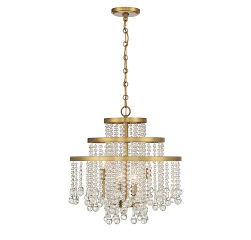 Luna 4-Light Chandelier in Warm Bra