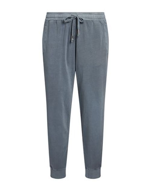 Man Pants Slate blue Size L Cotton, Elastane