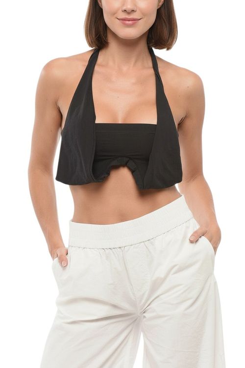 Black Halter Neck Top