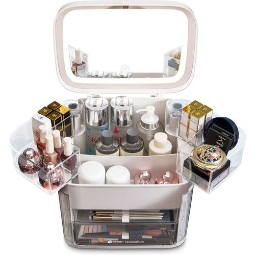 Ultimate Beauty Storage Vanity Case with Touch Dimmable Mirror