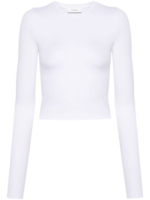 Crew neck stretch-jersey T-shirt - White