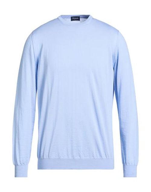 Man Sweater Sky blue Size 44 Wool, Silk, Cashmere