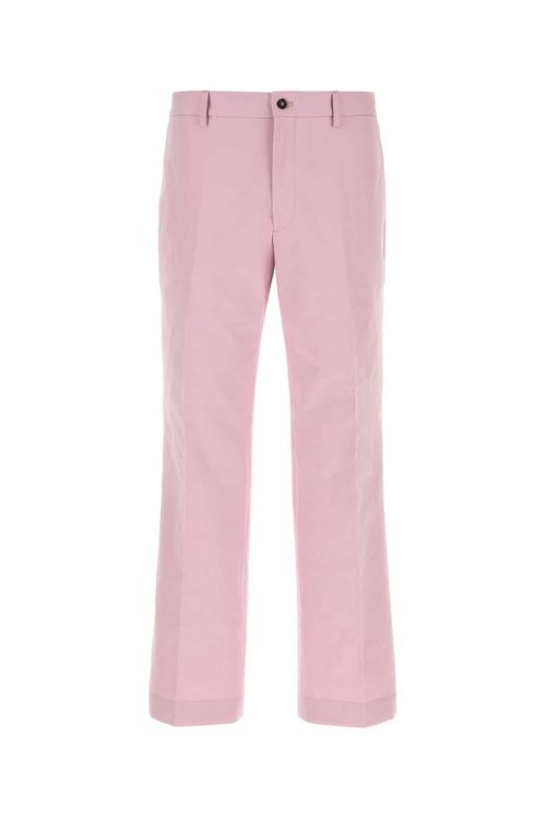 Pink Poplin Trousers — Pink