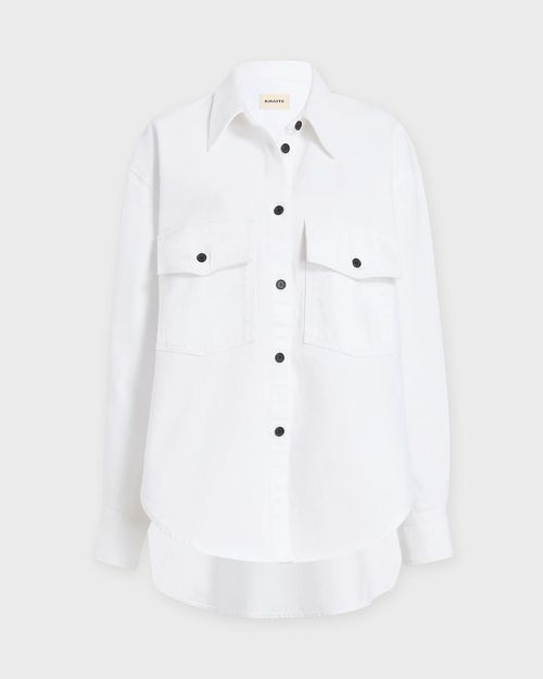 Khaite Shirt Mahmet Top Denim White