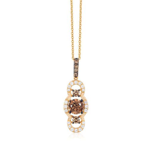 Le Vian 여성 Ladies Chocolate Centers Necklaces set in 14K Honey Gold