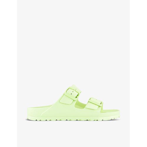 Womens Lime Eva Arizona Two-strap Rubber Sandals