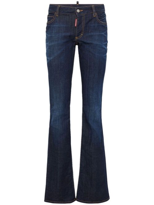 Dark-wash flared jeans - Blue