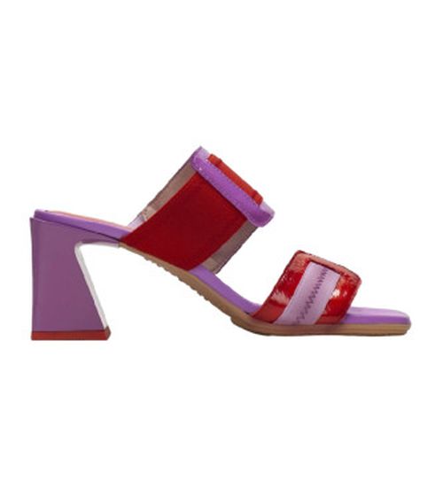 Hispanitas for woman. CHV243327 Mallorca leather sandals lilac, red -Heel height 6.5cm (40), 5 to 8 cm, None, Casual, Party, Purple