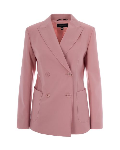 Pink Peaked Lapel Blazer