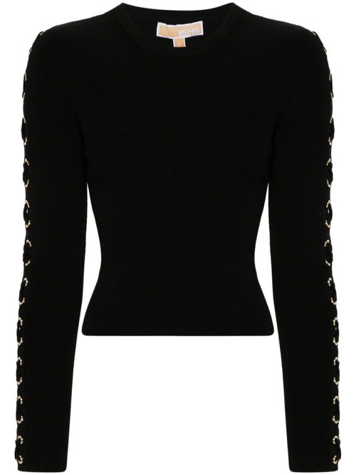 Drawstring detail sweater - Black