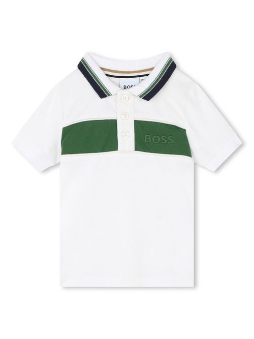 Logo-embroidered polo shirt - White