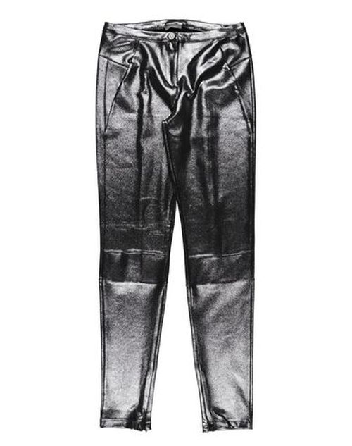 Kid Girl Pants Silver Size 11 Polyester, Elastane