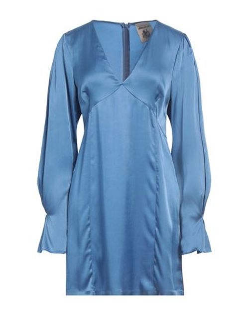 Semicouture Woman Mini dress Slate blue Size 6 Acetate, Silk
