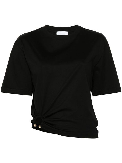 Signature piercing jersey T-shirt - Black
