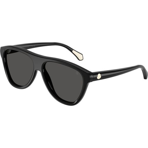 Moncler Unisex Moncler ME6025U INCLINE 300187 Gafas de sol Acetato Negro Gris Piloto Norma