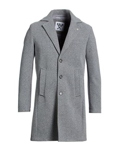 Man Coat Light grey Size 34 Polyester
