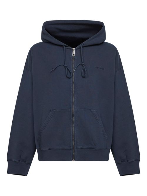 Garment-Dyed Cotton Jersey Hooded Sweatshirt — Navy
