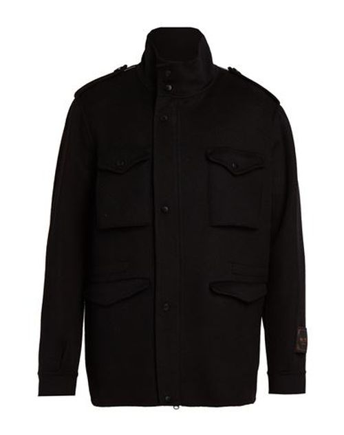 Paltò Fabbrica Man Coat Black Size 40 Wool, Nylon