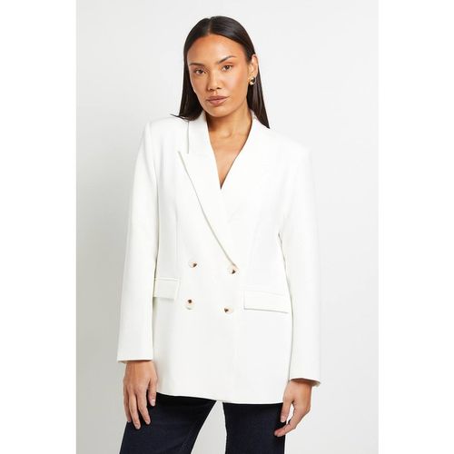Debenhams Women's Relaxed Double Breasted Blazer in White