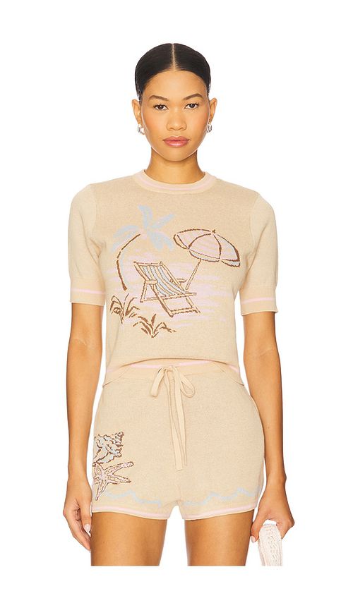 Lovers and Friends Selah Knit Top in Beige. - S also in