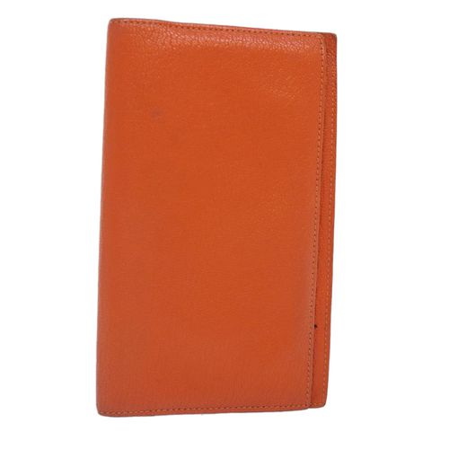 Hermès Vision Orange Leather Wallet  Pre-Owned