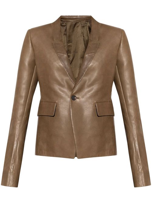 Leather blazer - Brown