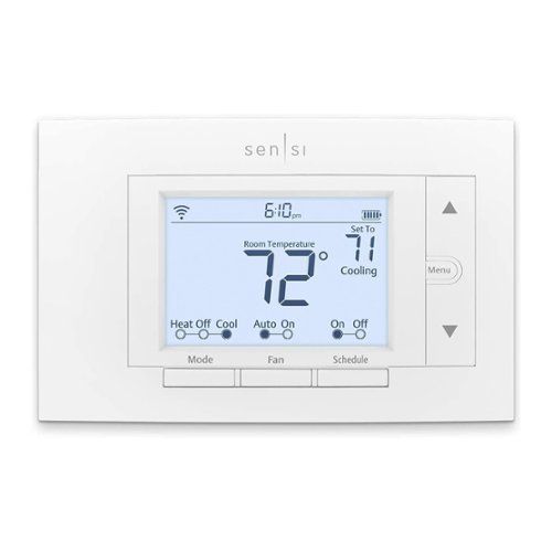 Sensi Smart Programmable Wi-Fi Thermostat- Works with Alexa - White