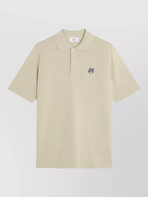 Maison Kitsuné - fox head cotton polo shirt style