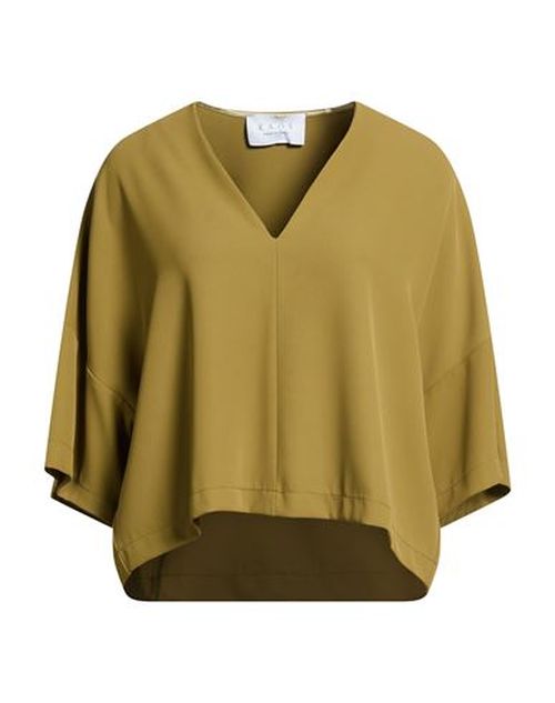 Woman Top Khaki Size 6 Polyester, Elastane