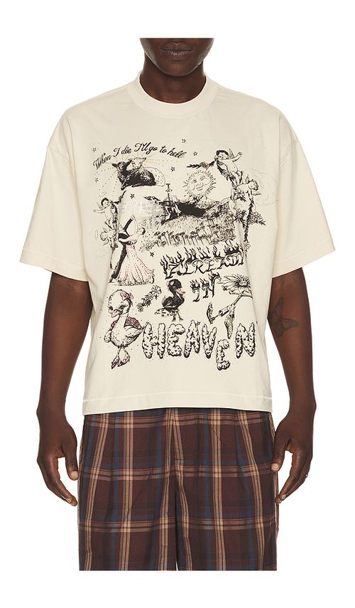 Jungles Already in Heaven Tee in Cream. L. Also in