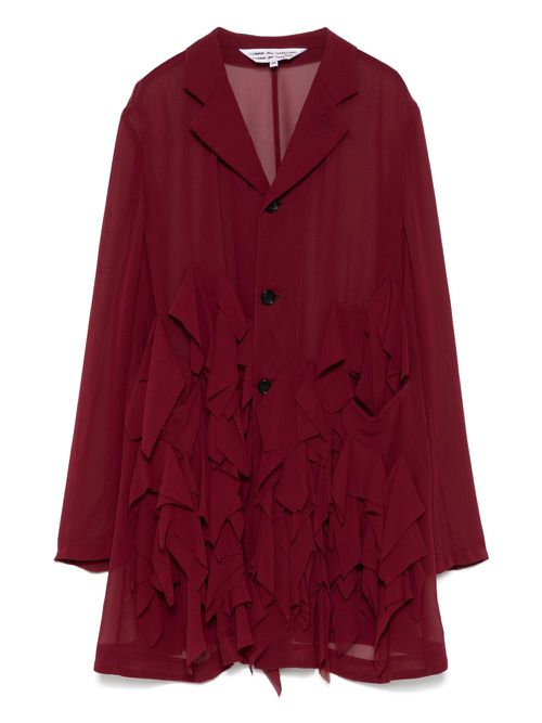 Comme Des Garçons Comme Des Garçons ruffled jacket - Red