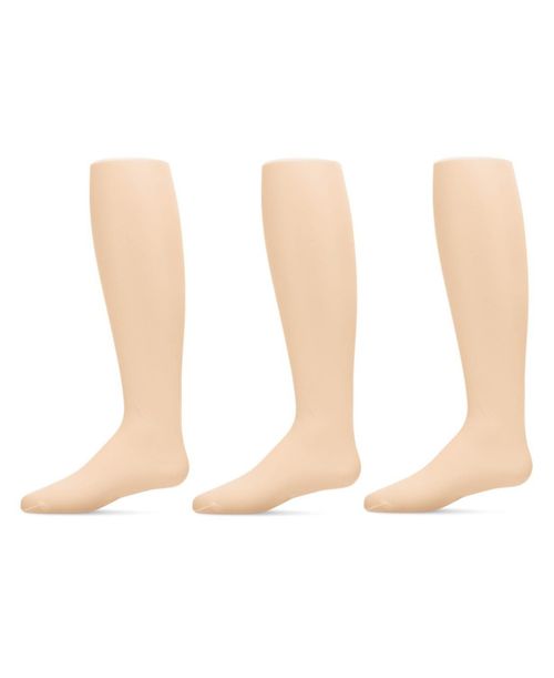 Girls 3 Pair Pack Basic Sheer 30 Denier Tights - Nude