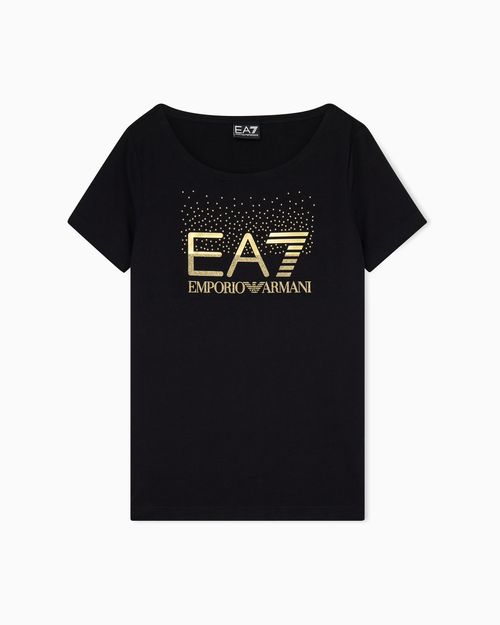 Slim-fit t-shirt Logo Series in cotton with shiny studs