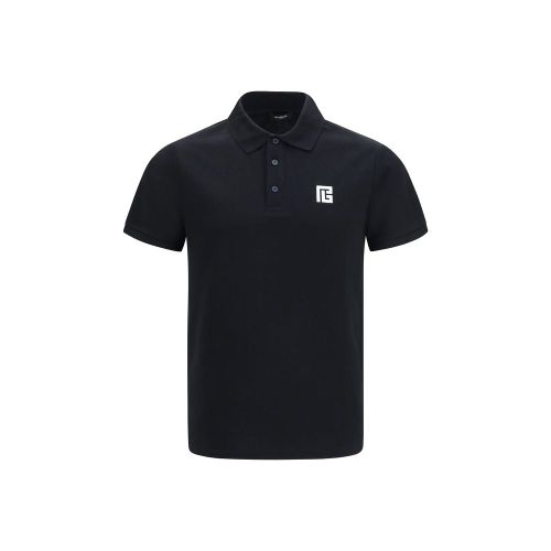 Embroidered Logo Polo Shirt — Black
