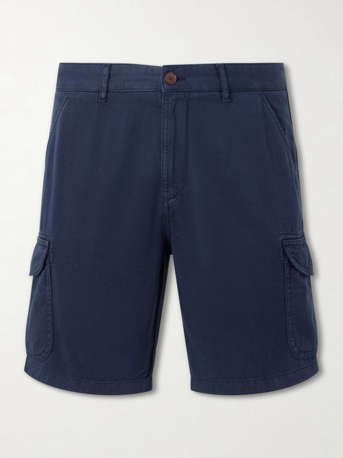 Straight-Leg Organic Cotton-Twill Cargo Shorts