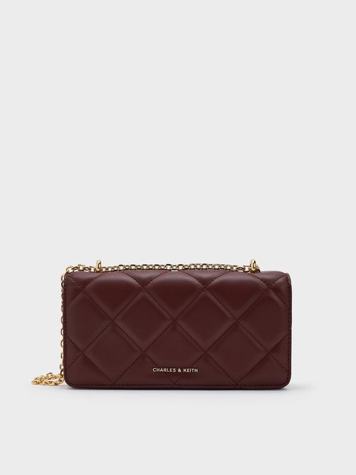 Charles & Keith - Paffuto Quilted Chain-Handle Long Wallet
