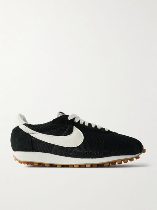 Ld-1000 Suede And Leather-trimmed Mesh Sneakers - Black