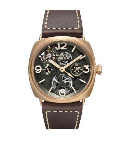 파네라이 남성 Bronze Radiomir Tourbillon Gmt Bronzo Watch 45Mm