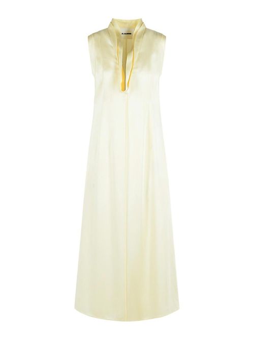 Ivory Acetate And Viscose Dress