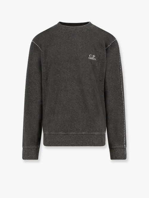 Logo-Embroidered Cotton Sweatshirt — Gray