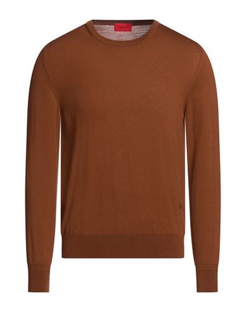 Man Sweater Camel Size XL Wool
