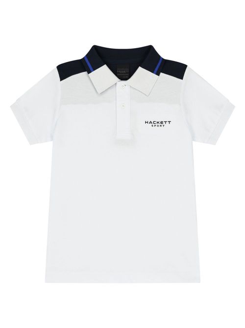 Logo-embroidered polo shirt - White