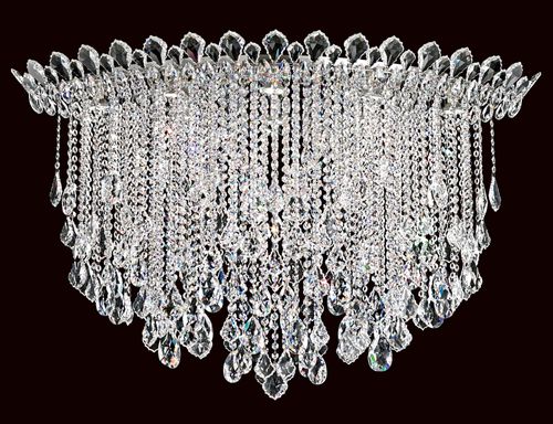 Trilliane Strands 8-Light Flush Mount Ceiling Light in Stainless Stee
