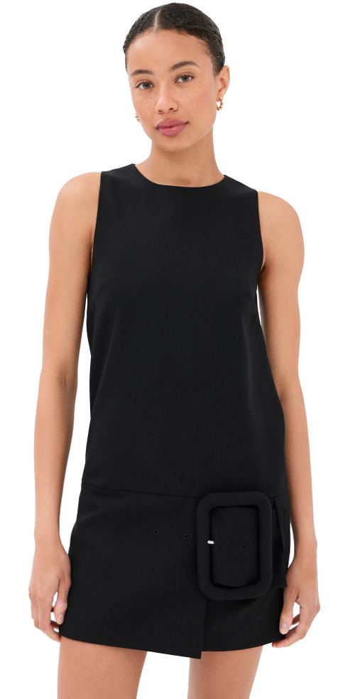 Big Buckle Belt Mini Dress Noir