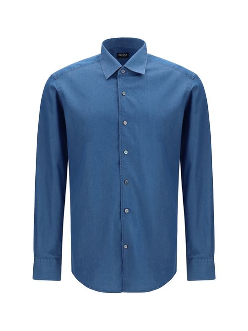 Cotton Shirt — Blue