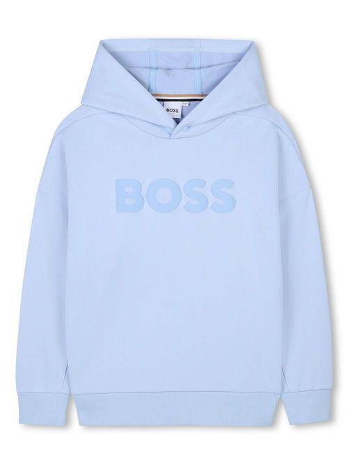 Logo-print hoodie - Blue