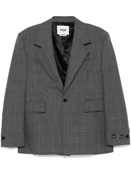 Checked blazer - Grey